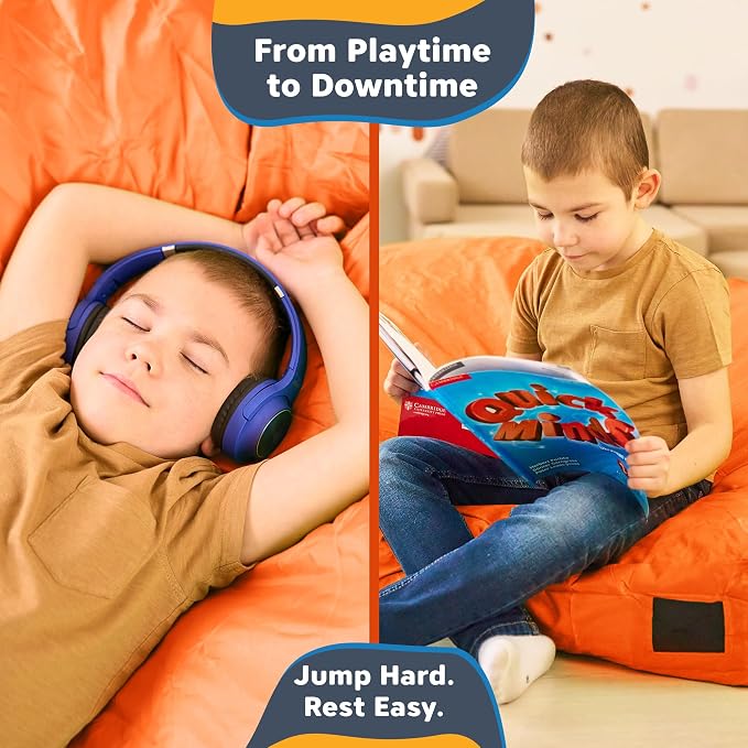 SaferBounce Crash Pad for Kids Sensory | Big 5Ft x 5Ft, 3Ft x 4Ft Or 3Ft x 3Ft | Autism Sensory Crash Mat for Jumping Play | Crashpad | Soft Foam Landing Pad | Giant Mat Pillow | Climbing, Gymnastics