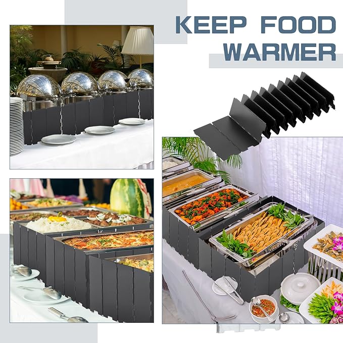 MorningRo 1 Pcs 20 Plate Camping Stove Windscreen Stainless Steel Folding Wind Cover with Drawstring Bag Windscreen for Camping Stove Picnic Backpacking Alcohol Stoves Wind Shield (Black)