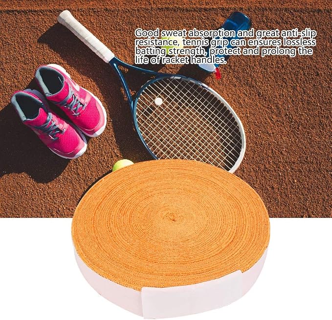 Keenso Racket Grip Tape Racquet Anti Skid Tape Badminton Racquet Wraps, Badminton Racquet Towel Grip Racquet Grips