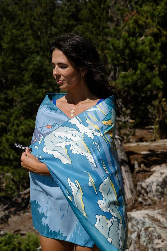 PackTowl Personal Ultralight Microfiber Camping and Travel Towel, Daydream Print, Body