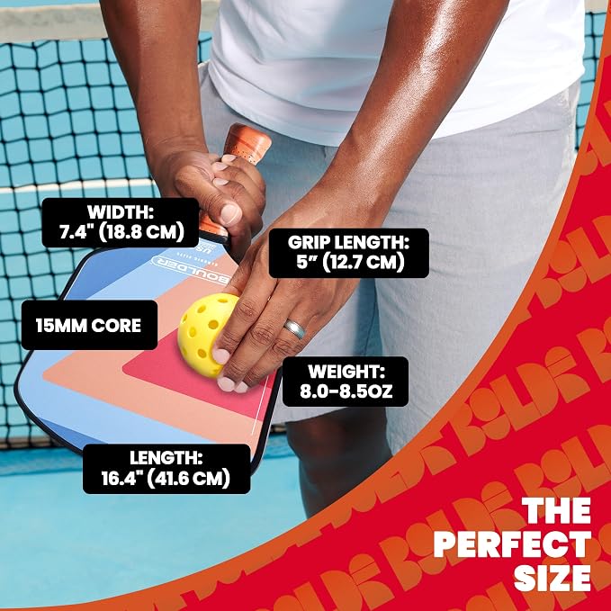 Boulder Carbon Fiber Pickleball Paddle | T700 Carbon Fiber | USAPA Approved, with Honeycomb Polymer Core | Pickleball Racket for Beginner & Experienced Players