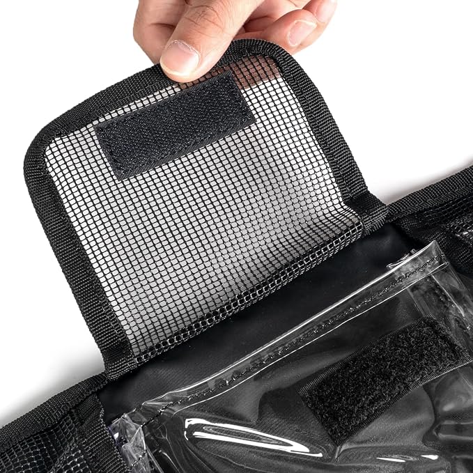 THKFISH Big Bait Bag, Roll-Up Large Trolling Lure Bag for Big Baits with 7 or 8 Heavy Duty PVC Protective Cover Pockets, Mesh Cleaning & Drying Tabs