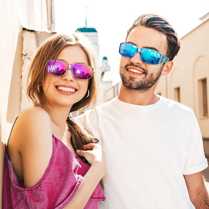 URUMQI Polarized Sunglasses Fit Over Glasses for Men Women, Wraparound Sun Glasses UV400 Protection for Driving Fishing