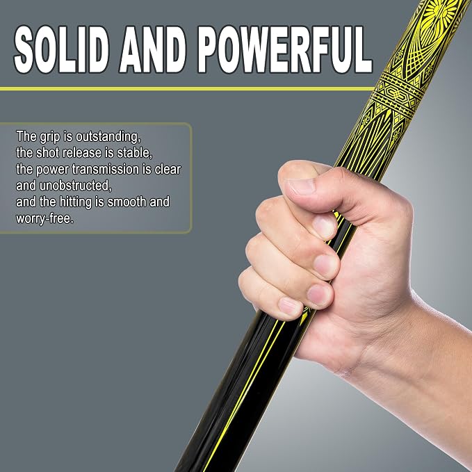 HomeSeason Fiberglass Pool Cue Stick 21oz Cue Sticks 58" Professional Low Deflection Billiard with Screw-in Extension and Leather Bag