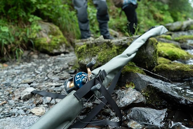 VIAM Outdoors Fishing Rod Sling: Bait & Fly Fishing Pole Case Made with Durable 500D Cordura Fabric, Water Resistant & Tough, Protect & Carry Multiple Rods, Fishing Accessories