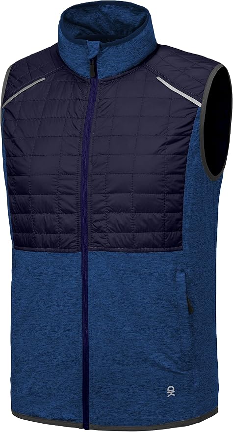 Little Donkey Andy Men's Lightweight Golf Vest Warm Outdoor Sleeveless Jacket for Hiking Travel Running Casual