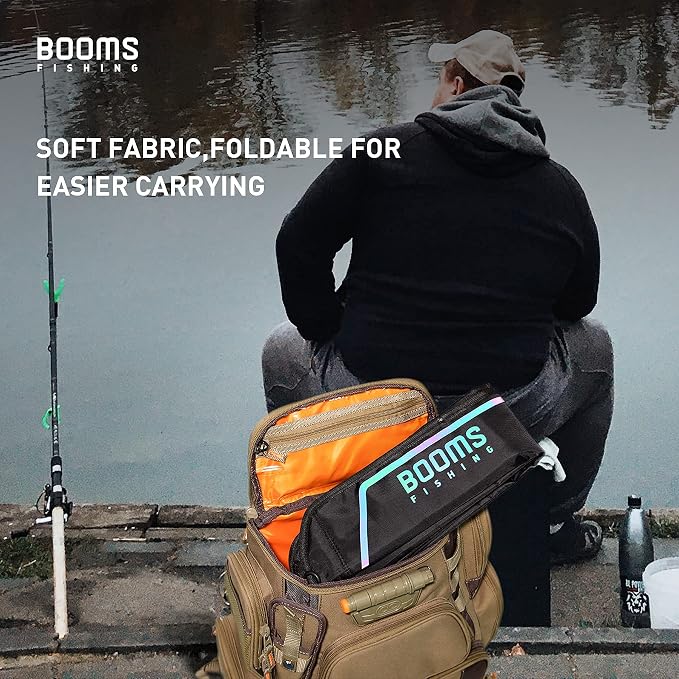 Booms Fishing PB4 Fishing Rod and Reel Case 4.4ft~5ft and RS3 Fishing Rod Wrap Pole Straps 9.6" 6pcs