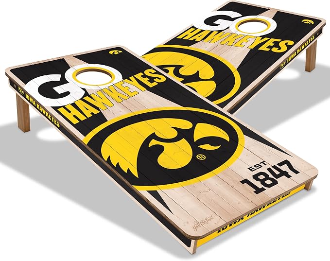 YouTheFan NCAA 2’ x 4’ Professional Wood Cornhole Game