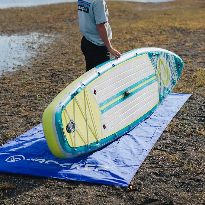 iROCKER Board Mat - Durable 4'9" x 11'7" Nylon Mat for Paddle Boards, Kayaks, Surfboards, Snorkel & Scuba Gear Protection