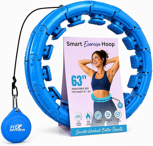 FIT ON FORM Infinity Weighted Hula Hoop for Adults Weight Loss, Smart Exercise Hola Circle Hoop for Women Abs Workout