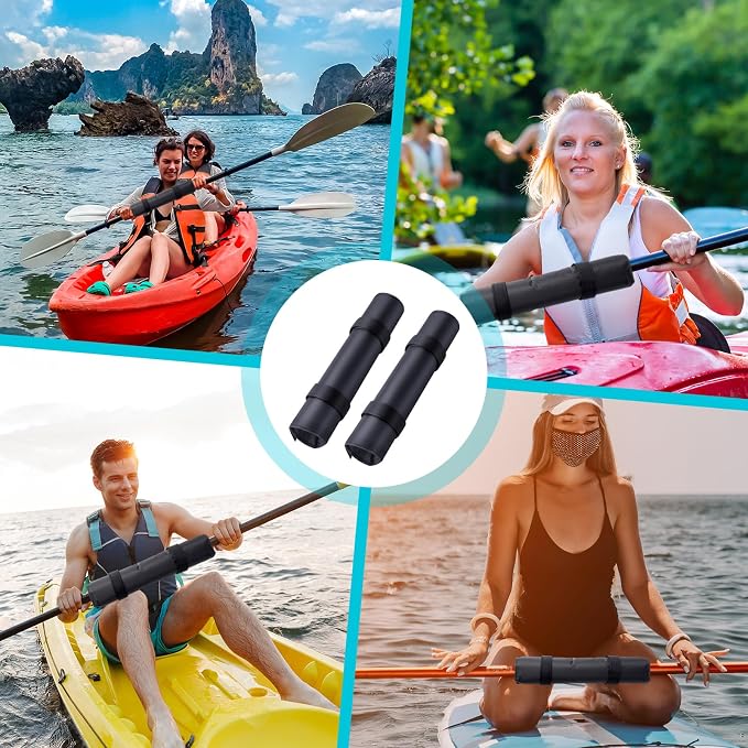 Hiboom 2 Pcs Paddle Float Kayak Paddle Accessory Adjustable Oxford Cloth Paddleboard Stand Up Accessory High Density Foam with Hook and Loop Closure Flotation Kayaks Canoe Paddles