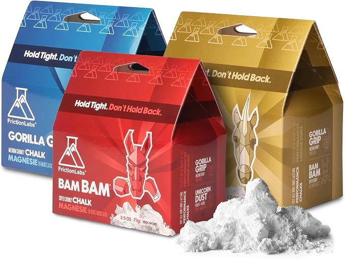 Find Your Favorite Blend: Unicorn Dust, Gorilla Grip, or Bam Bam – 2.5oz Loose Chalk for Lifting, Climbing, Bouldering & Gym Training
