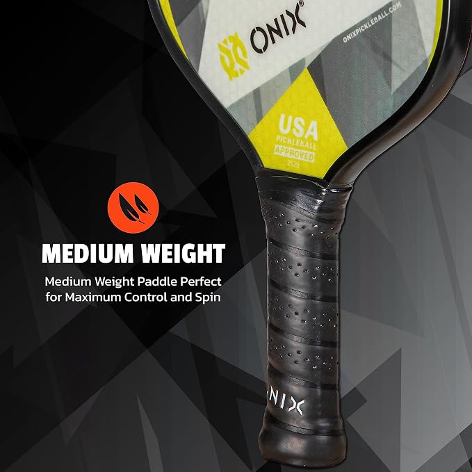 Onix Graphite Z5 Carbon Fiber Pickleball Paddle with Wide-Body Shape, Honeycomb Core & Graphite Face