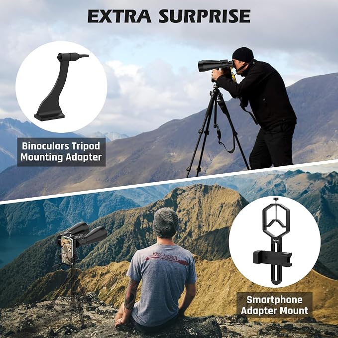 18x70 Astronomy Binoculars for Adults, High Powered Stargazing Binoculars with Superior Low-Light Performance, BAK4 Prism FMC Lens, Waterproof Long Distance Viewing with Phone & Tripod Adapter