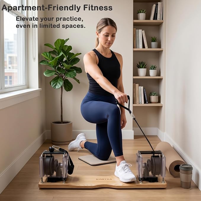 Portable Pilates Reformer Alternative – Adjustable Resistance Bar System for Full-Body Core, Legs & Glutes Training | Pilates Machine for Strength, Posture & Flexibility