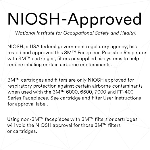 3M 6800 Full Facepiece Reusable Respirator, Medium, Gray