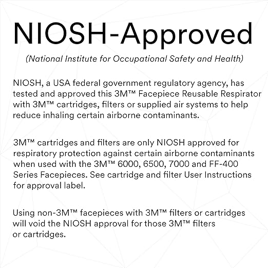 3M Full Facepiece Reusable Respirator 6700, NIOSH, Large Lens, ANSI High Impace Eye Protection, Silicone Face Seal, Four-Point Harness, Comfortable Fit, Painting, Dust, Chemicals, Small