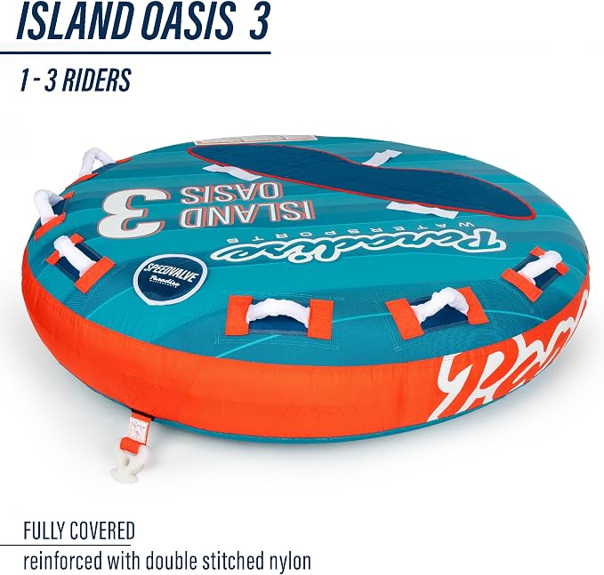 Paradise Water Sports - Oasis Towable Tube for Boating - 1 and1-3 Riders