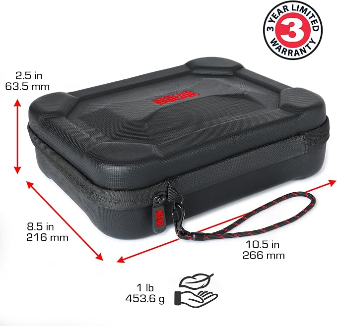 USA Gear XL Semi Hard Shell Dart Case - Protective Case for 15 Piece Dart Set, Tips, Flights and Shafts, and more Accessories - Locking Foam Design for Soft and Steel Tips - Storage Only