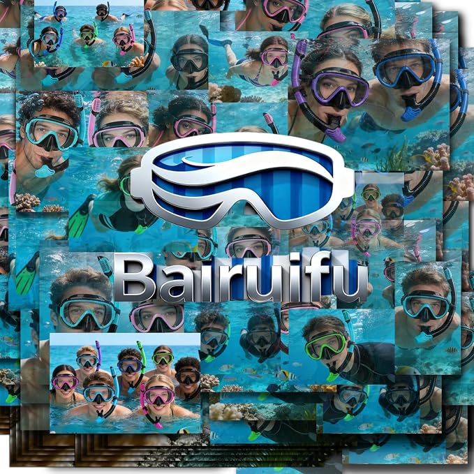 Snorkeling Gear for Adults 2-Pack | Anti-Fog & Anti-Leak Snorkeling Mask | Breath-Free Dry Snorkel | 180° Panoramic View with Quick-Dry Bags