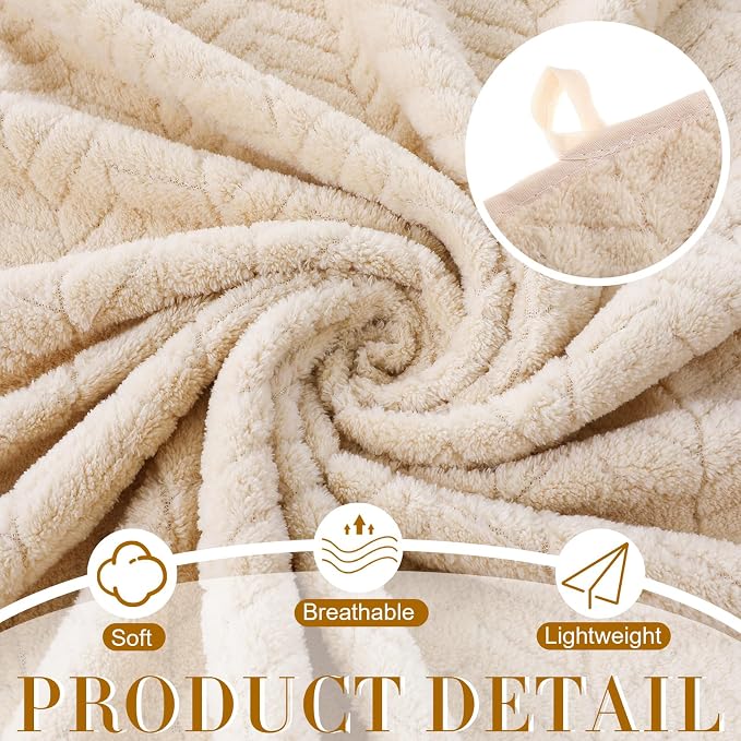 SmoothNovelty 4 Pack Bath Sheets 40 x 80 Inch Oversized Jumbo Extra Large Towels Quick Dry Coral Fleece Absorbent Soft Lightweight XL Shower Towels for Home Gym Travel Beach Spa Pool Hotel (Beige)