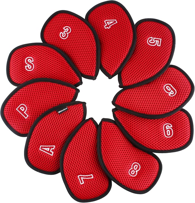 Andux Mesh Golf Iron HeadCovers with Number on Both Sides 10pcs/Set MT/S14