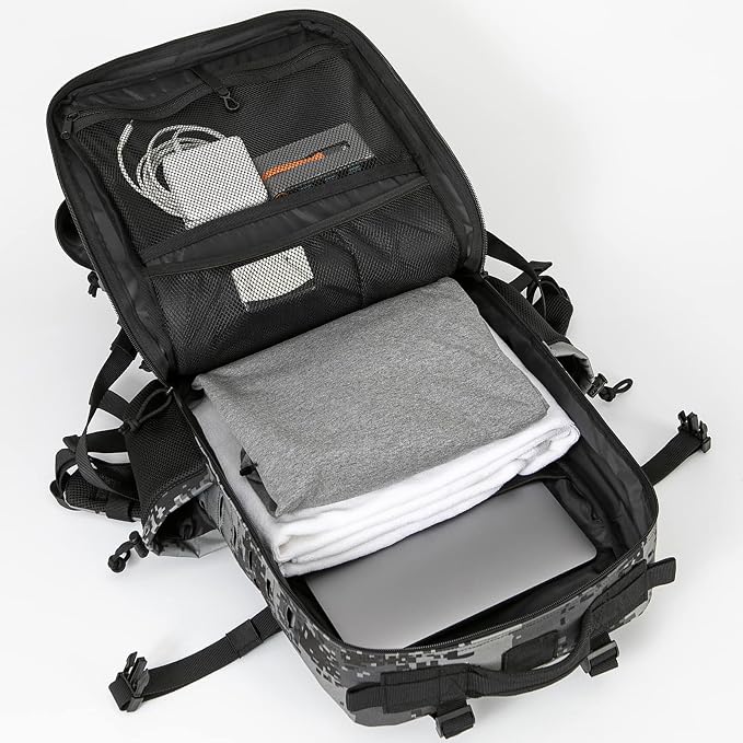 QT&QY 25L/45L Military Tactical Backpack For Men Molle Daypack 3 Day Bug Out Bag Hiking Rucksack With Bottle Holder
