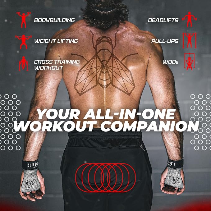 JerkFit Fly Grips, 2 Finger Vegan Gymnastics Grips - Pull Up Grips for Cross Training Hand Protection - Hand Grips for Gymnastics Bars, Palm Guards for Athletes to Prevent Rips and Blisters