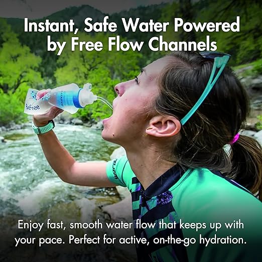 Katadyn BeFree Collapsible Water Filter Bottle 0.6L for Hiking, Trail Running & Backpacking | Ultralight 59g Squeeze Filter Removes Bacteria, Protozoa & Sediment, BPA-Free, EZ-Clean Membrane