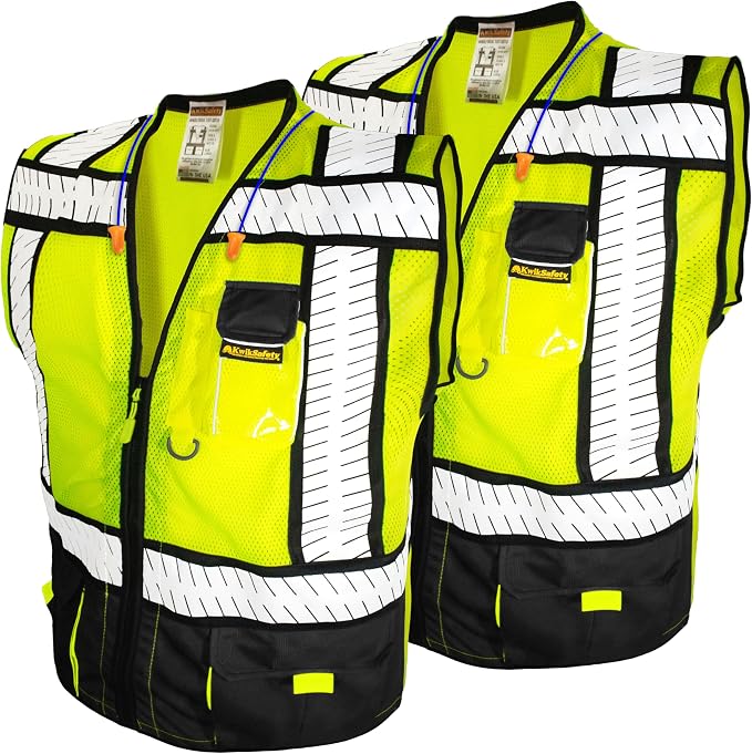 KwikSafety - SHERIFF & SPECIALIST Safety Vest [Multi-Use Pockets] Class 2 & Class 3 Hi Vis ANSI OSHA Safety Vest for Men