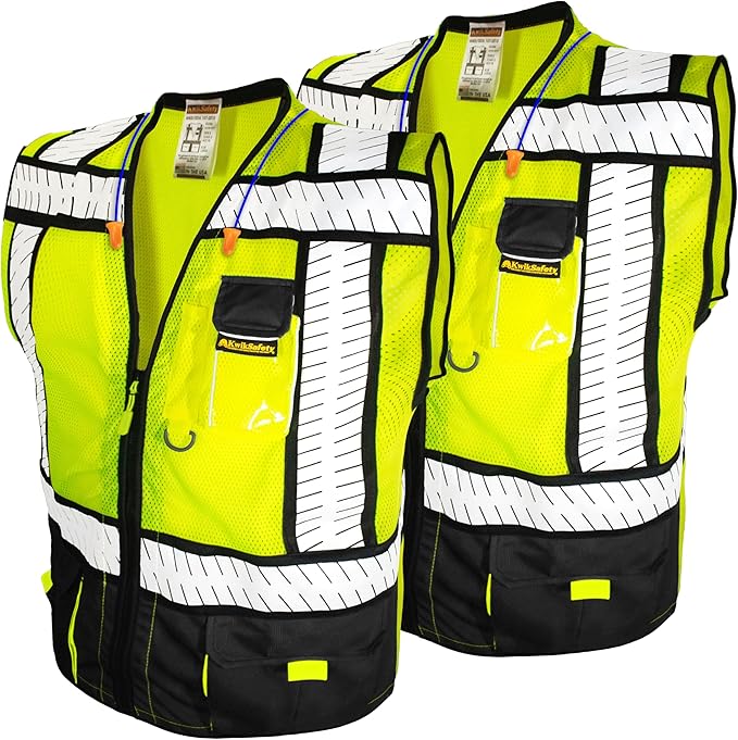 KwikSafety - SHERIFF & SPECIALIST Safety Vest [Multi-Use Pockets] Class 2 & Class 3 Hi Vis ANSI OSHA Safety Vest for Men