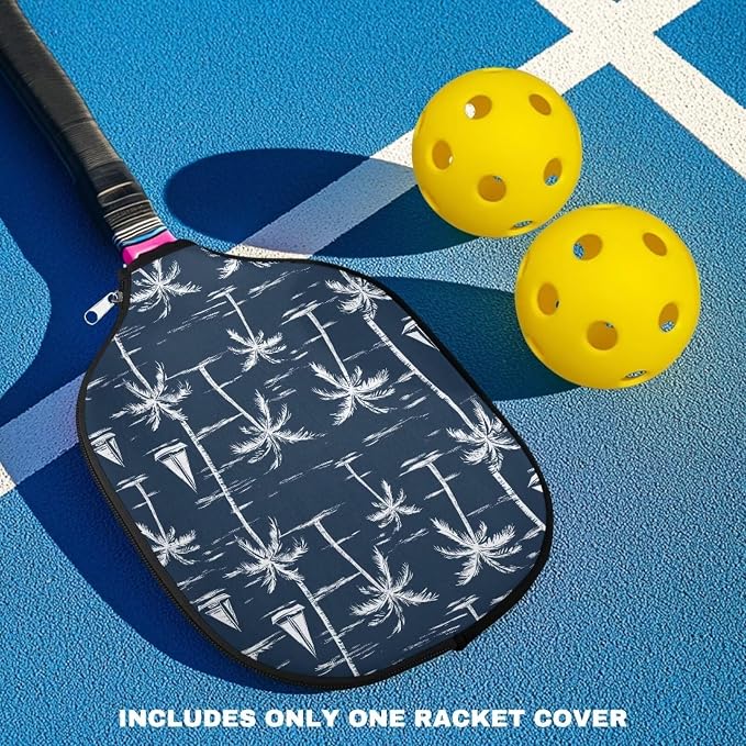 Blue Camo Corgi Pattern Print Pickleball Paddle Covers Only Paddles Holder Sleeve Fits Most Rackets