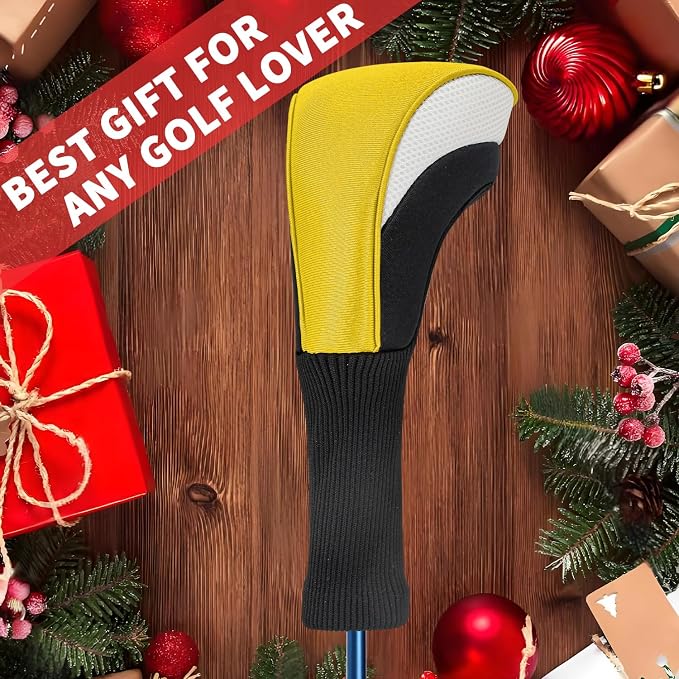 Wood Headcover Golf Club Covers Driver Headcovers Nylon Head Covers Designed to Fit All Woods - 3/4/5/6 Pack/Set Golf Accessories Suitable for Men and Women