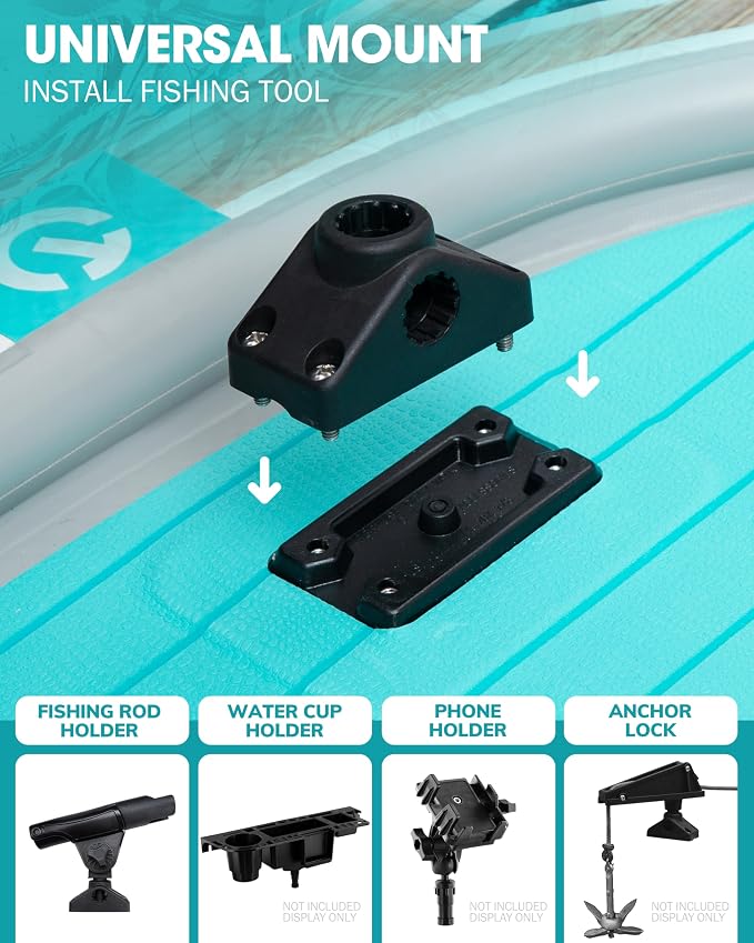 CETANA Extra Wide Inflatable Paddle Board 11'6 x 35" x 6", 450LB High Weight Capacity Wide Stable Stand Up Paddle Board for Beginners, 2–3 Person Large Paddleboard with 3 Fins, Dual Bungee, 15 D Rings