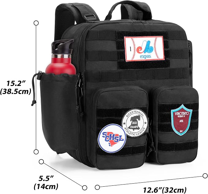 DSLEAF Cornhole Backpack Holds 16-24 Cornhole Bags, Cornhole Patch Bag with Padded Shoulder Straps and Extra Pockets for Tossing Games (Patent Design)