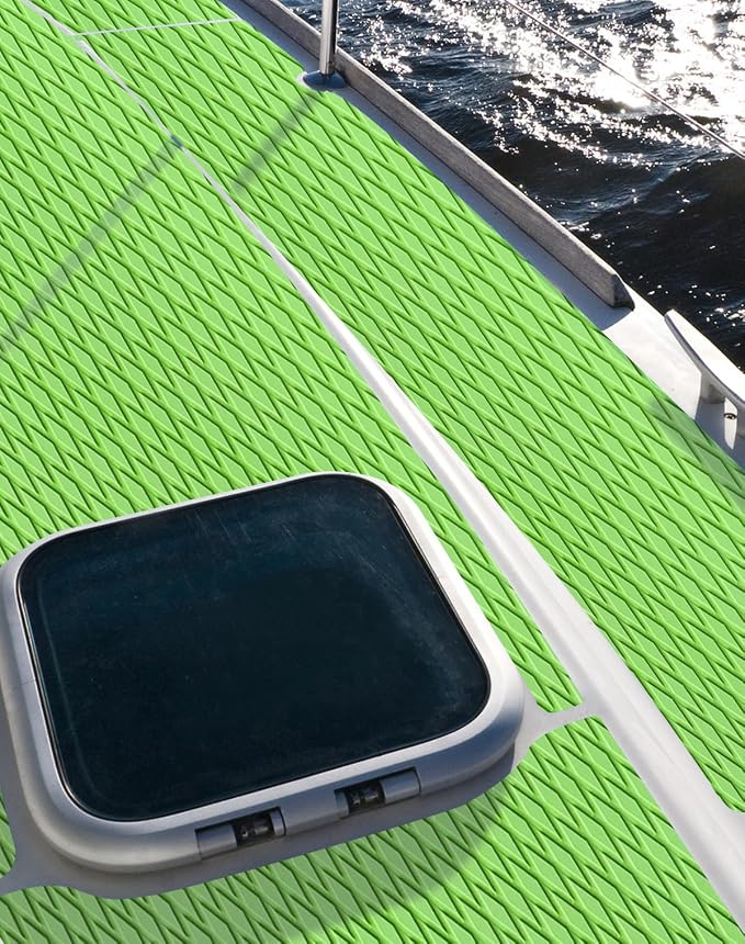 Hjdeck Universal Surfboard Pad EVA Foam Boat Flooring Decking Sheet Self-Adhesive Non-Slip Deck Grip Mat Marine Carpet for Yacht Boat Kayak Decking Golf Cart Fishing Boat RV Surfing Traction Pad