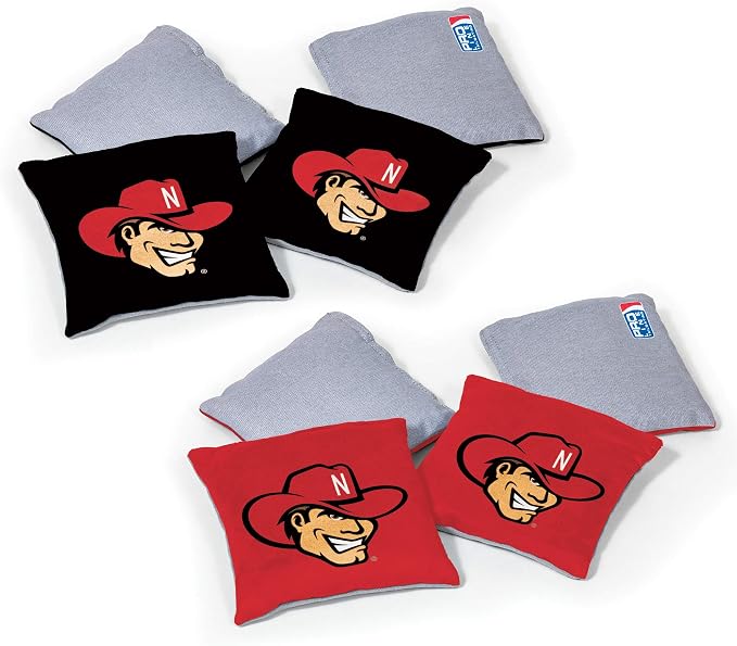 NCAA College Dual Sided Bean Bags by Wild Sports, 8 Count, Premium Toss Bags for Cornhole Set - Great for Tailgates, Outdoors, Backyard