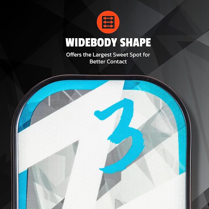 Onix Graphite Z5 Carbon Fiber Pickleball Paddle with Wide-Body Shape, Honeycomb Core & Graphite Face