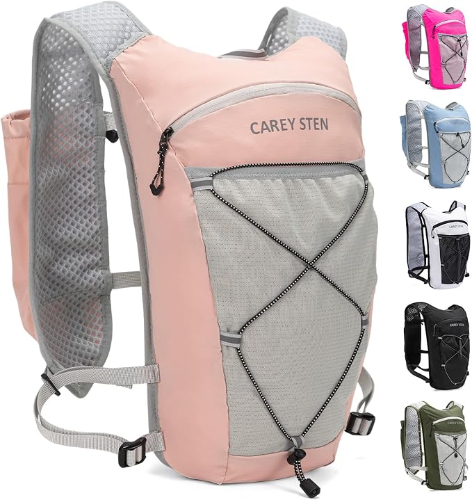 Carey STEN Lightweight Running Hydration Vest, Breathable Outdoor Backpack for Trail Running, Hiking, Cycling & Marathon, Suitable for Both Men and Women