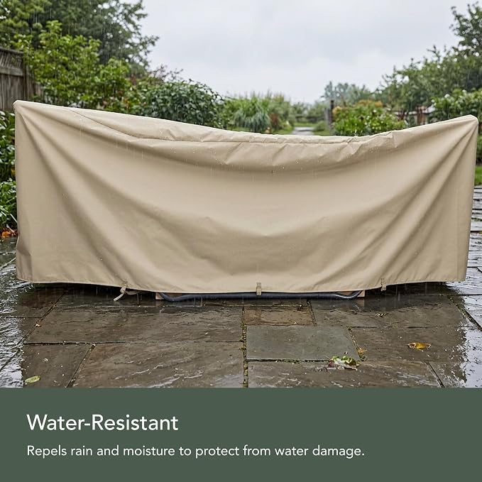 Covermates Elite Hammock Cover – Weather-Resistant 300D Polyester with Double-Stitched Seams, Adjustable Buckle Straps & Lightweight All-Weather Protection, 188W x 58D x 20H, Khaki