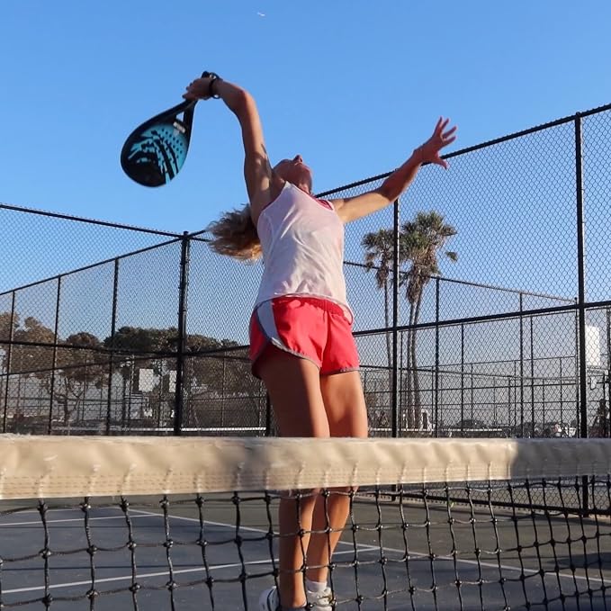 Padel Racket Carbon Fiber Surface with EVA Memory, Flex Foam Core - Lightweight Padel Racquet