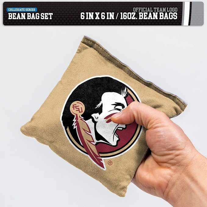 NCAA College Dual Sided Bean Bags by Wild Sports, 8 Count, Premium Toss Bags for Cornhole Set - Great for Tailgates, Outdoors, Backyard
