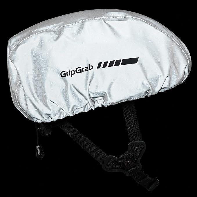 GripGrab Bicycle Helmet Cover Waterproof High Visibility Reflective Cycling Rain Cover Rainproof Windproof Adjustable