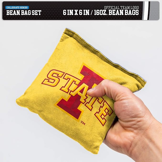 NCAA College Dual Sided Bean Bags by Wild Sports, 8 Count, Premium Toss Bags for Cornhole Set - Great for Tailgates, Outdoors, Backyard