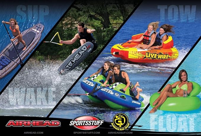 AIRHEAD River Otter Tube, 1 Person Lake Float and River Tube for Floating, Multiple Colors Available