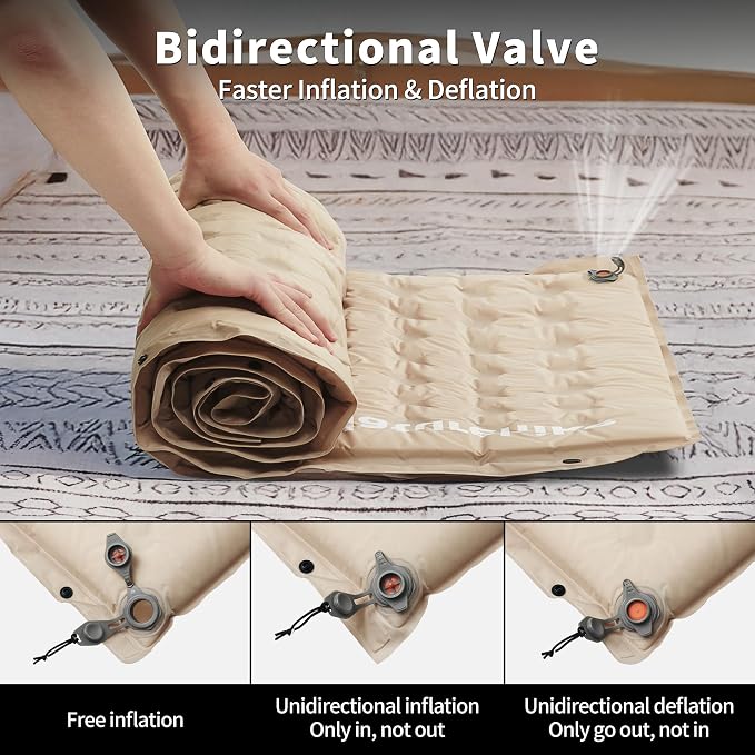 Naturehike Connectable Self Inflating Sleeping Pad, 1.18" Memory Foam Camping Pad, Backpacking Camping Mattress Pad for Tent, Travel, Car, Hammock