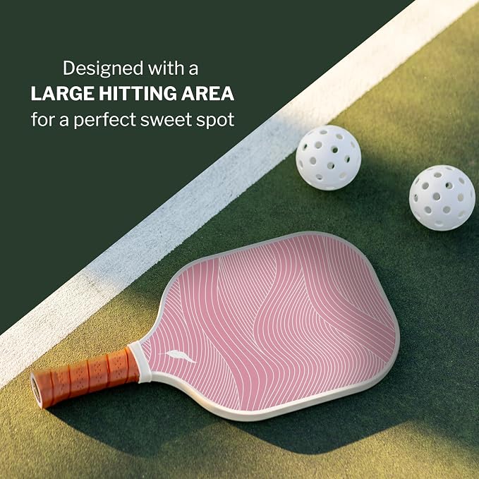 Inscribe Premium Pickleball Paddle – Single or 2 Pack Set – Fiberglass Surface, Polypropylene Honeycomb Core, Lightweight with Comfort Grip for Men & Women