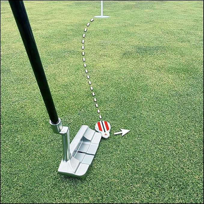 Putting Alignment Aid Tool - Golf Ball Marker - Rotate to Aim - Golf Gift Accessory for Men & Women Golfers - USGA Compliant
