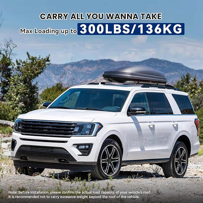 FLYCLE 300Lbs Lockable Roof Rack Cross bar Compatible with Ford Expedition/Max 2018-2026,Lincoln Navigator 2018-2024, Aluminum CrossBars Rooftop Luggage Kayaks Bicycles Snowboard Canoe Carrier