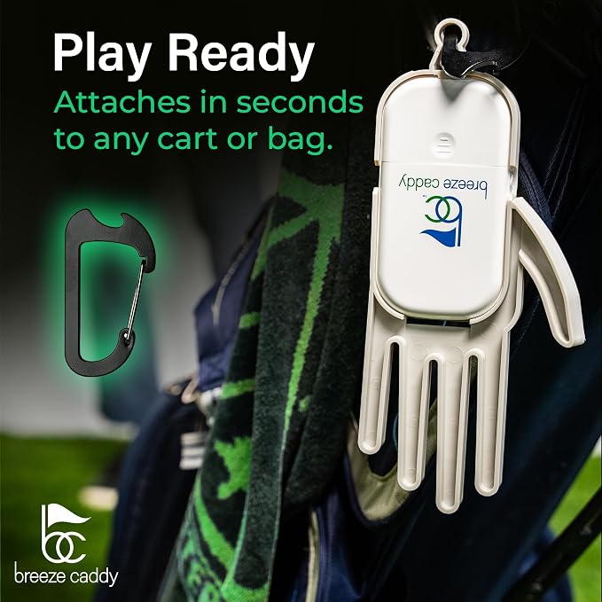 Portable Rechargeable Fan & Dryer for Golf Gloves - Ideal Golf Accessories & Gifts for Men, Includes Mini Fan for Gloves and Personal Use. Perfect Gifts for Golfers